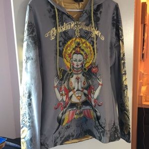 Christian  Audigier full  by ed hardy zip jacket